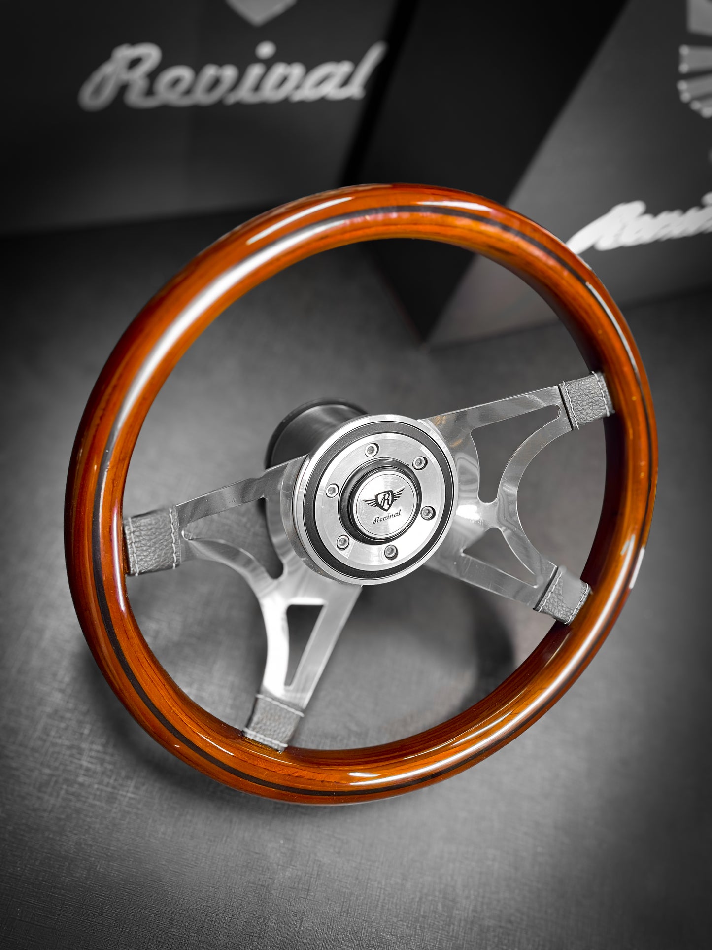 Rosseti Wega Madeira Steering Wheel (Silver Logo)