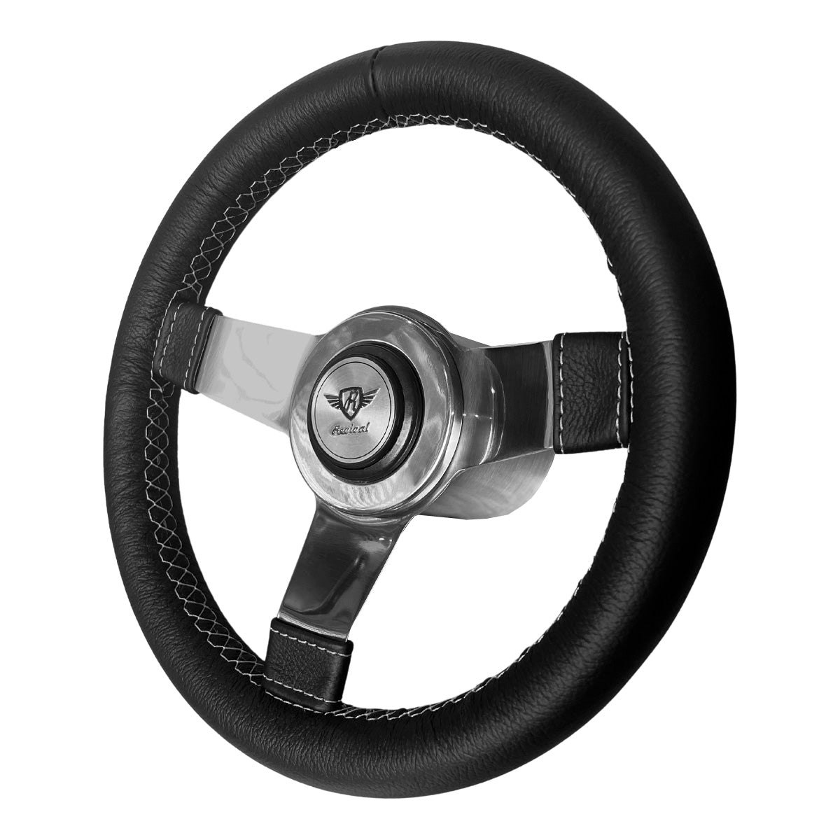 Rosseti Super Mini Wood Steering Wheel (Silver Logo)