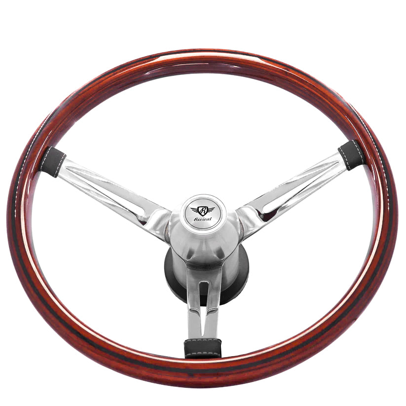 Rosseti Orion Madeira Steering Wheel (Silver Logo)