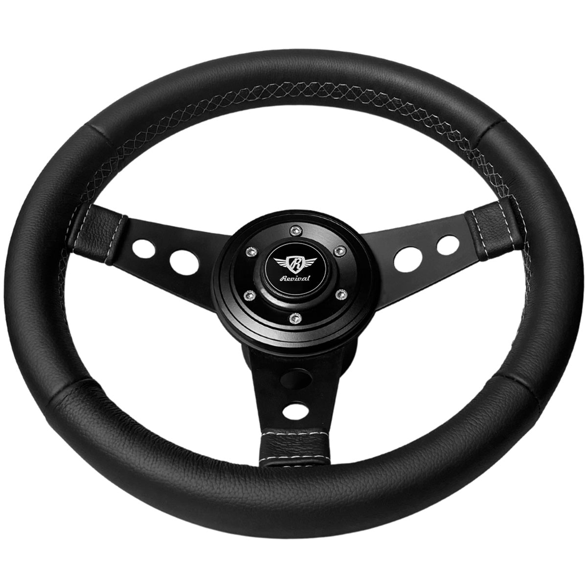 Volante Revival Racing Black Couro Preto