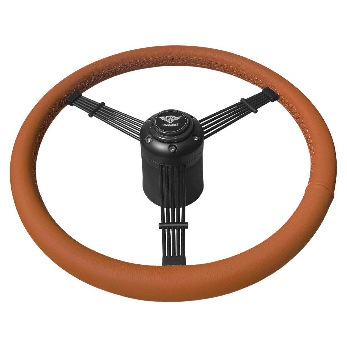 Volante de madera Rosseti Banjo 356 (logotipo plateado)
