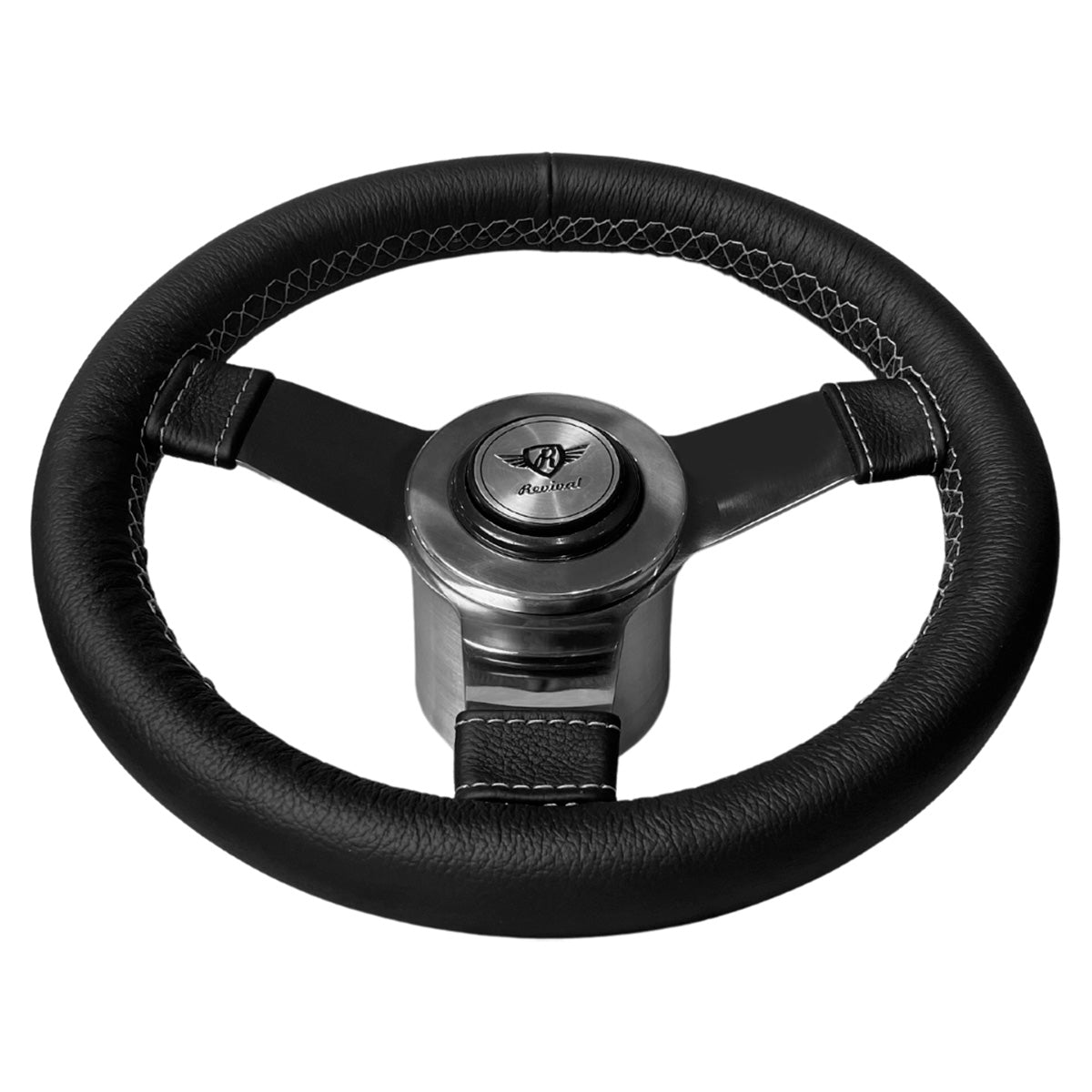 Rosseti Super Mini Wood Steering Wheel (Silver Logo)
