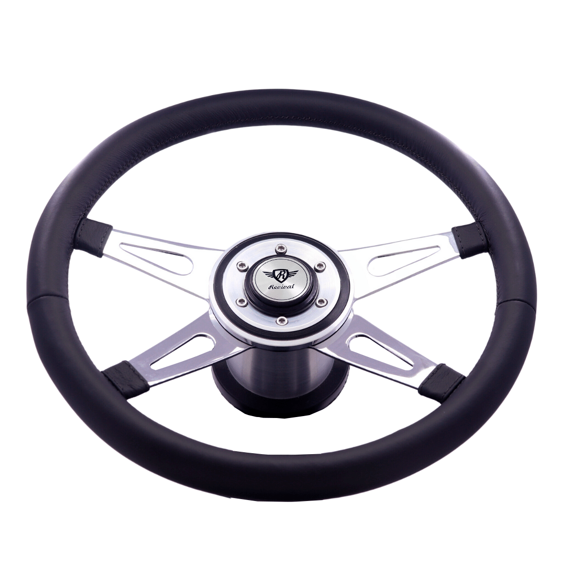 Rosseti LT Leather steering wheel with disc (Silver Logo)