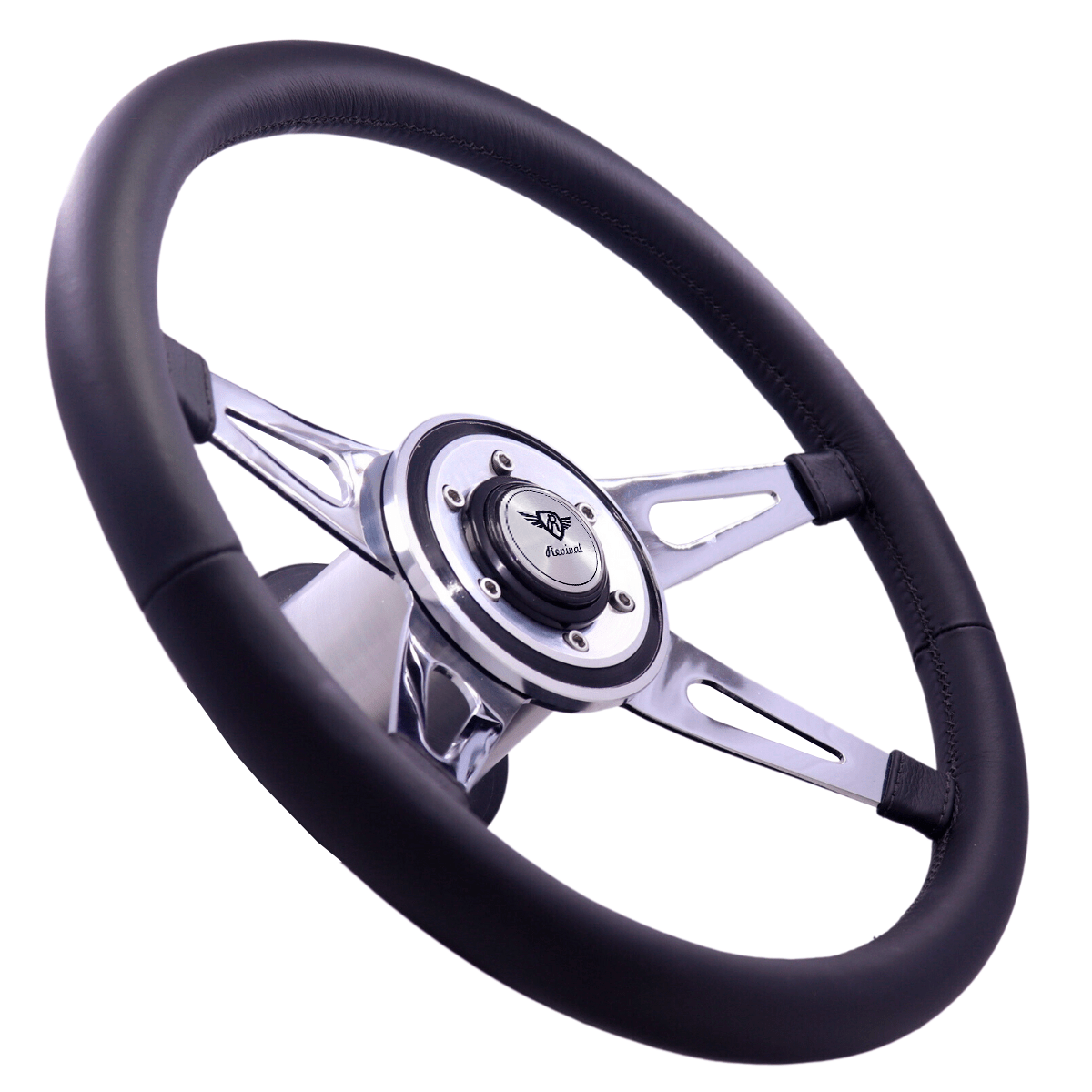 Rosseti LT Leather steering wheel with disc (Silver Logo)