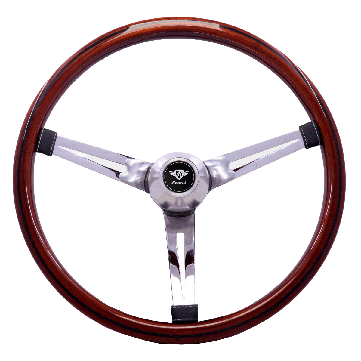 Rosseti Orion Madeira Steering Wheel (Silver Logo)