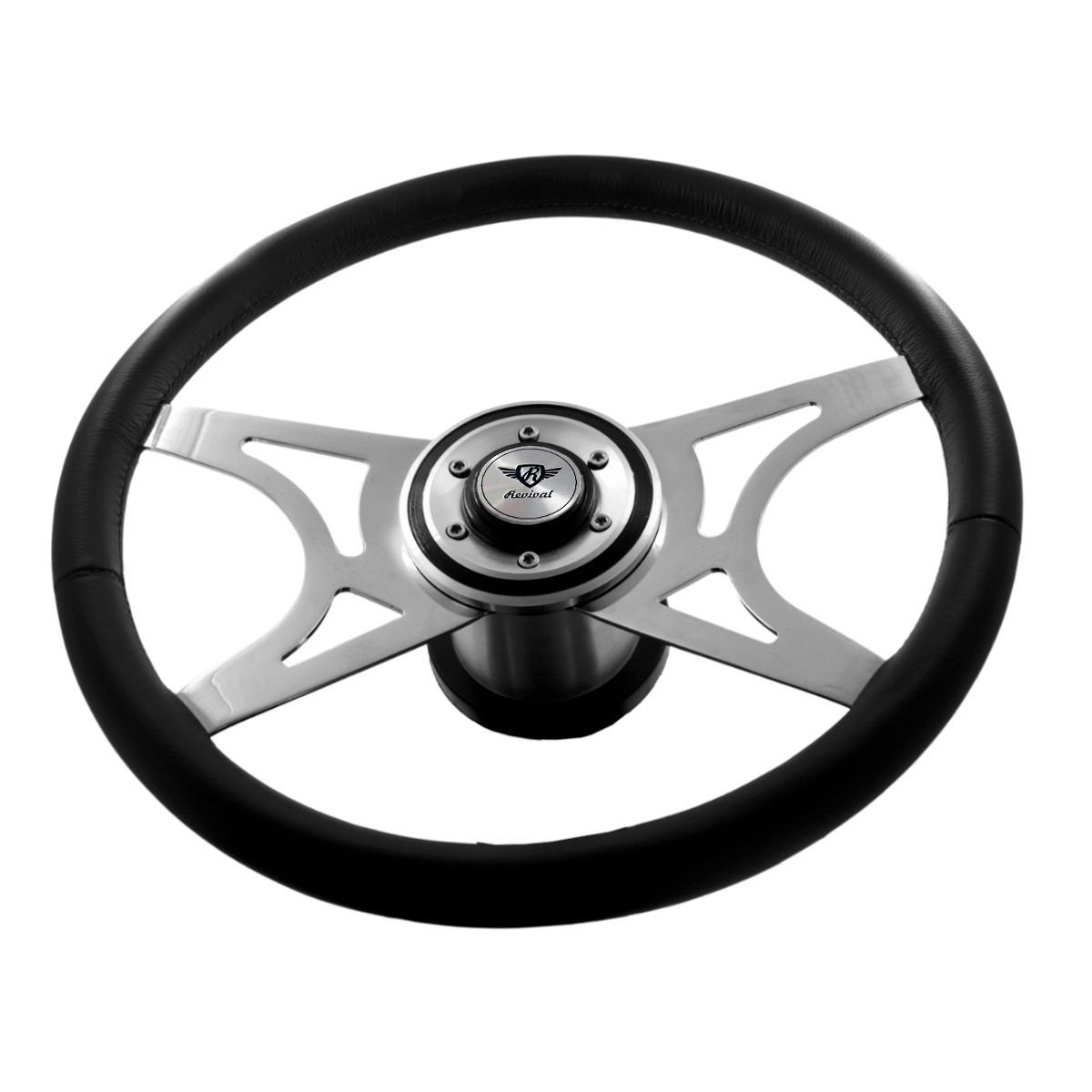 Rosseti Wega Leather steering wheel with disc (Silver Logo)