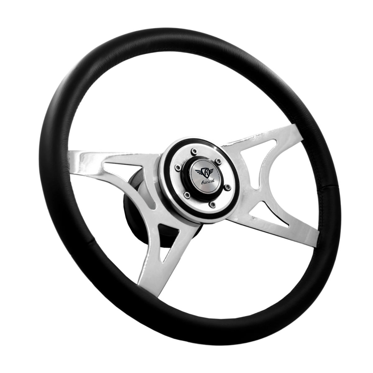 Rosseti Wega Leather steering wheel with disc (Silver Logo)