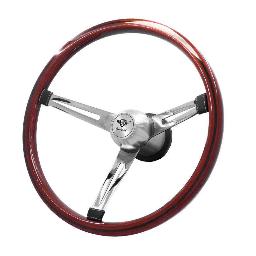 Rosseti Orion Madeira Steering Wheel (Silver Logo)