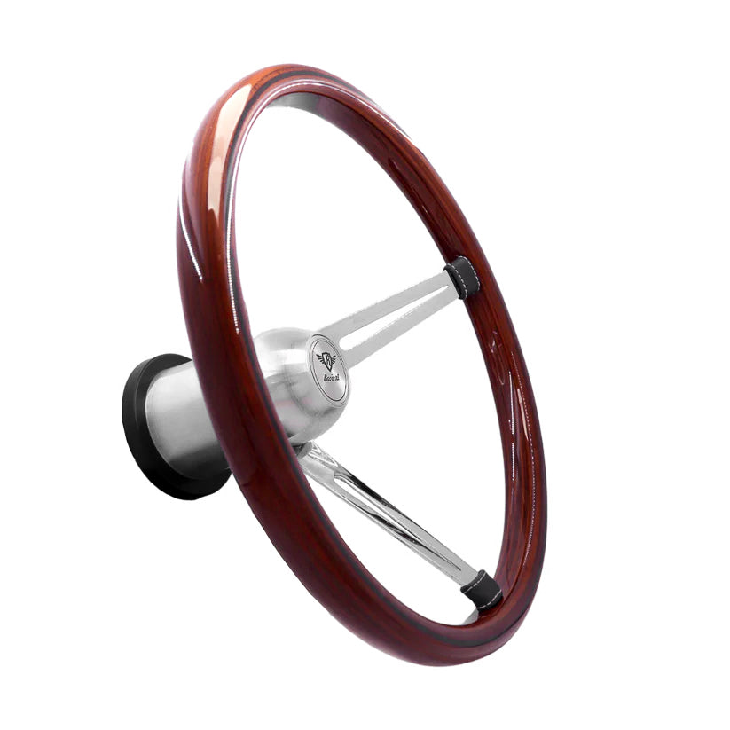 Rosseti Orion Madeira Steering Wheel (Silver Logo)