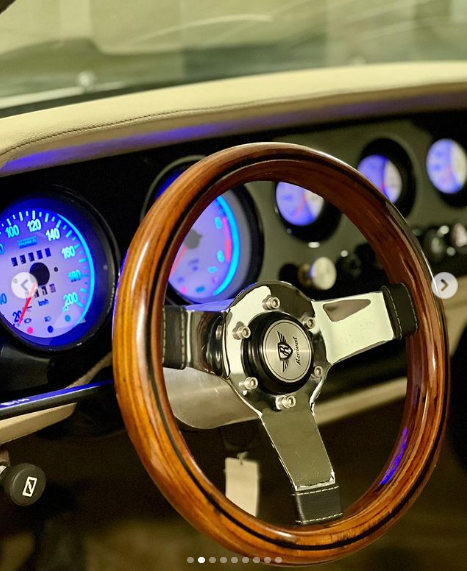 Rosseti Super Mini Wood Steering Wheel (Silver Logo)