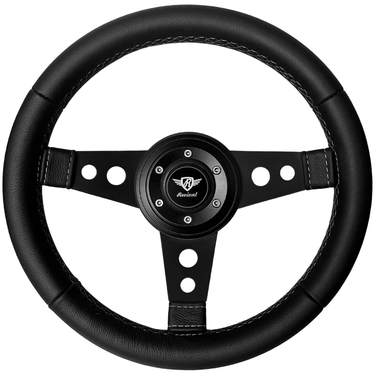 Volante Revival Racing Black Couro Preto