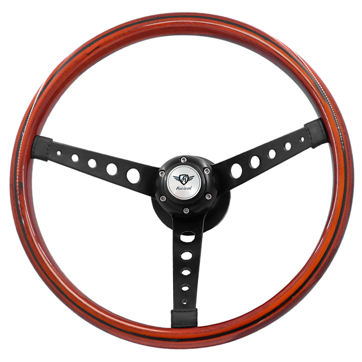 Rosseti Five Balls Madeira Black Steering Wheel (Silver Logo)