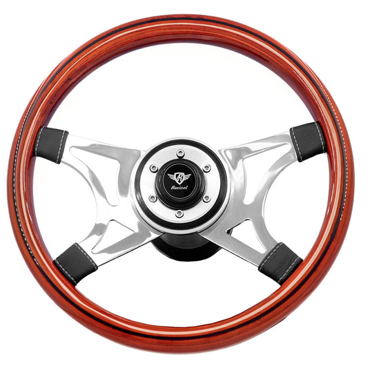 Rosseti Wega Madeira Steering Wheel (Black Logo)