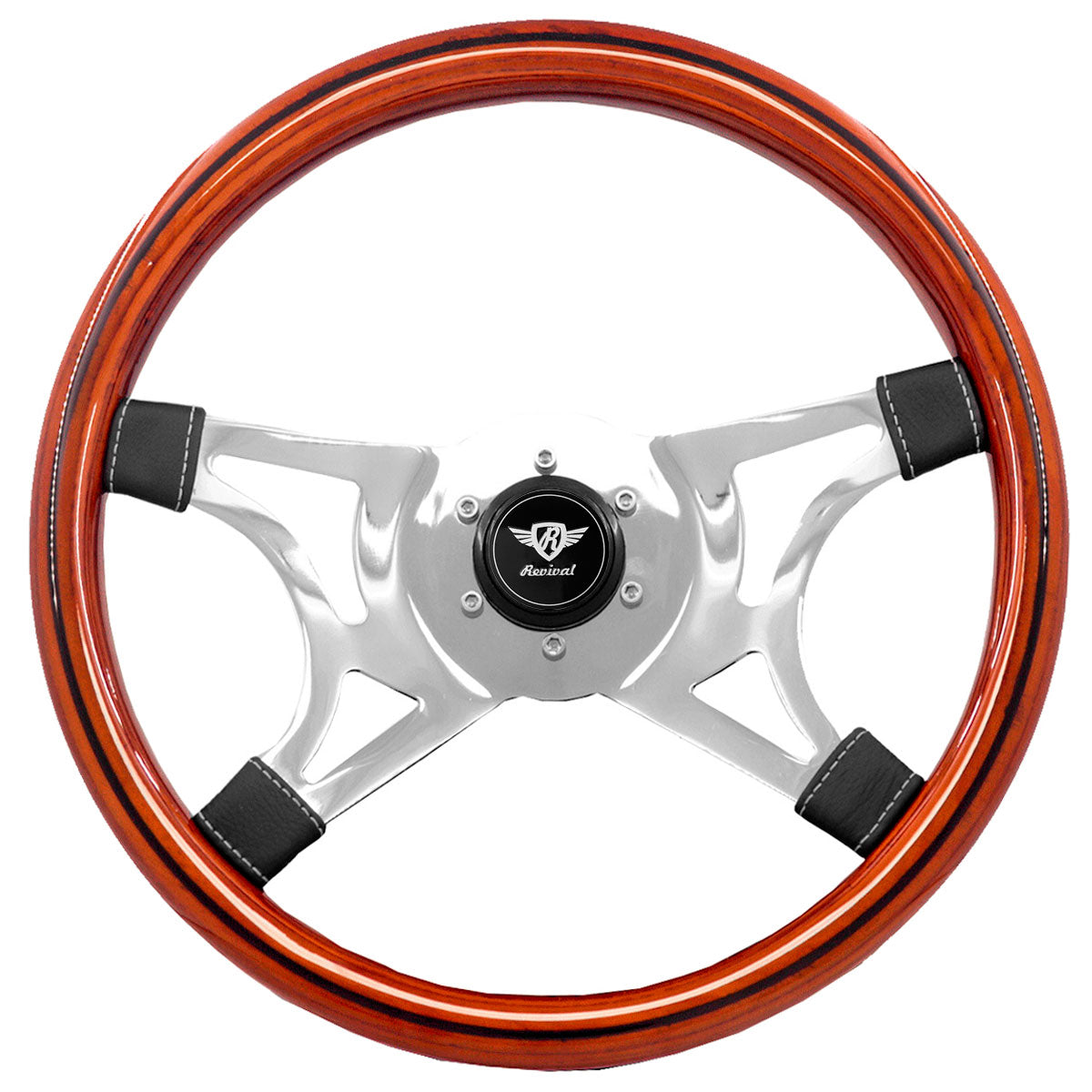 Rosseti Wega Steering Wheel Without Disc Wood (Black Logo)