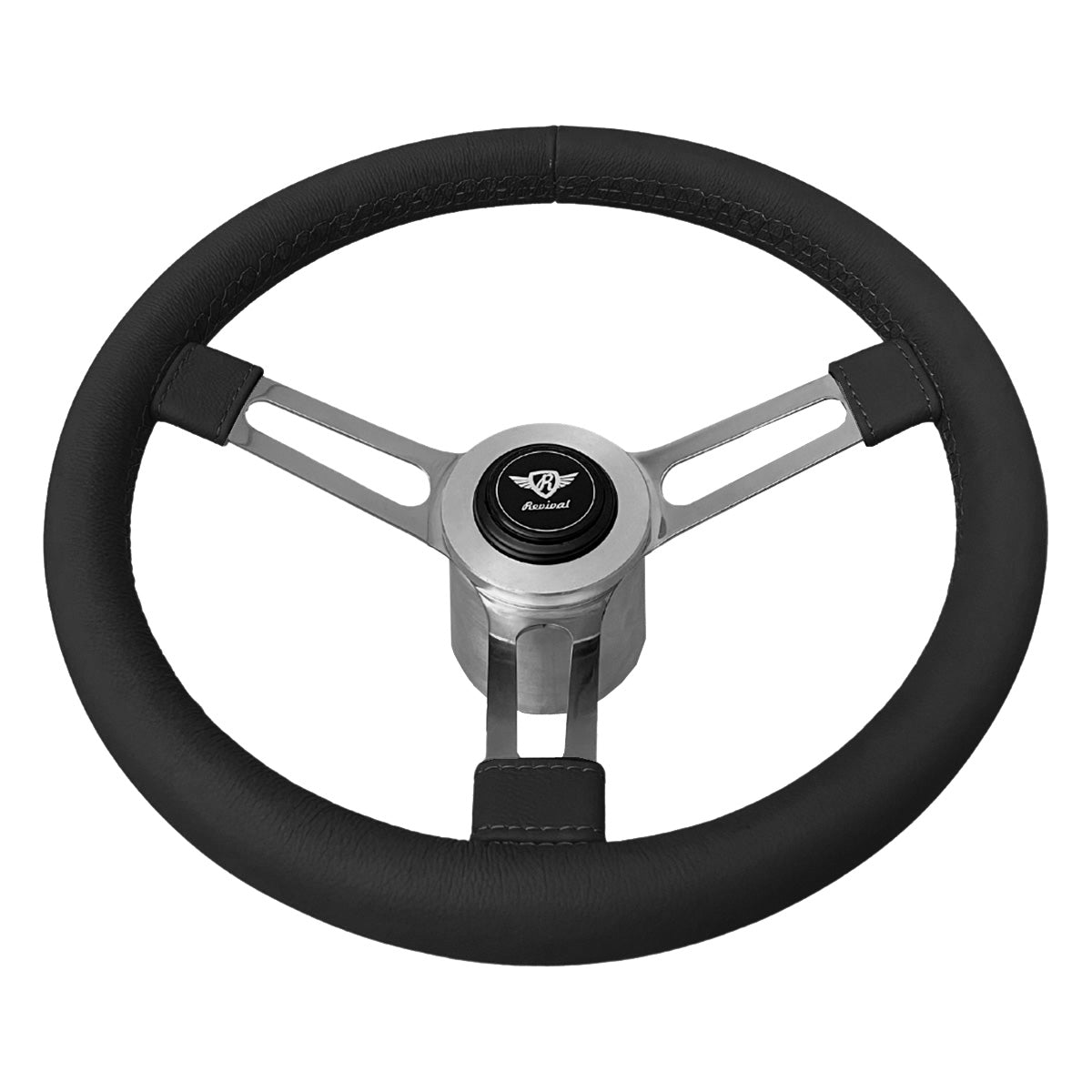 Rosseti Puma Leather Ring Steering Wheel (Silver Logo)