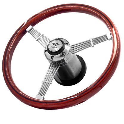 Rosseti Banjo 356 Wood Steering Wheel (Silver Logo)