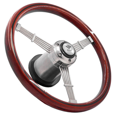 Rosseti Banjo 356 Wood Steering Wheel (Silver Logo)