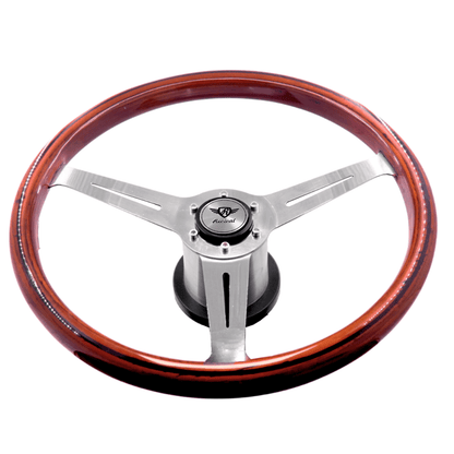 Rosseti Classic II Wood Steering Wheel (Silver Logo)