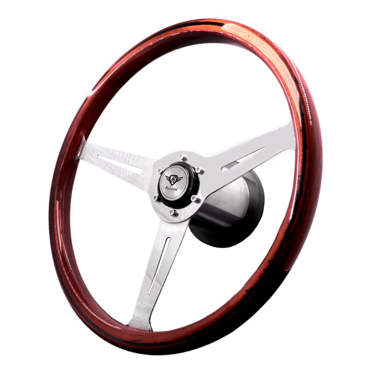 Rosseti Classic II Wood Steering Wheel (Silver Logo)