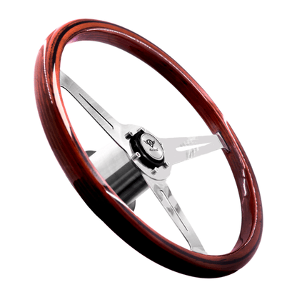 Rosseti Classic II Wood Steering Wheel (Silver Logo)