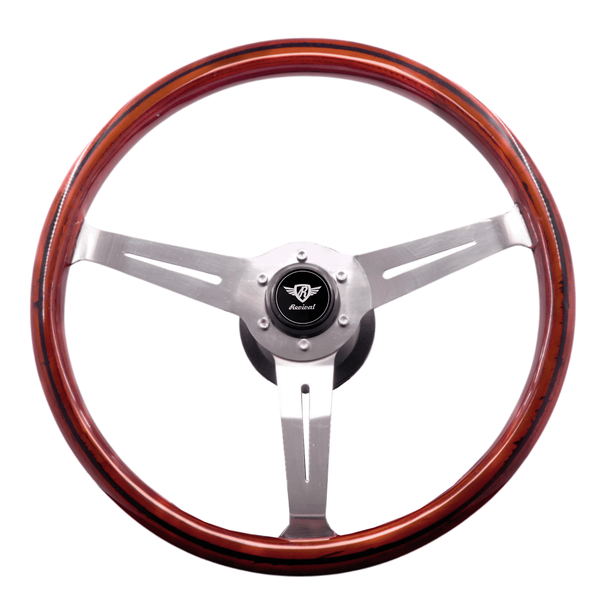 Volante Rosseti Classic II de Madera (Logotipo Plata)