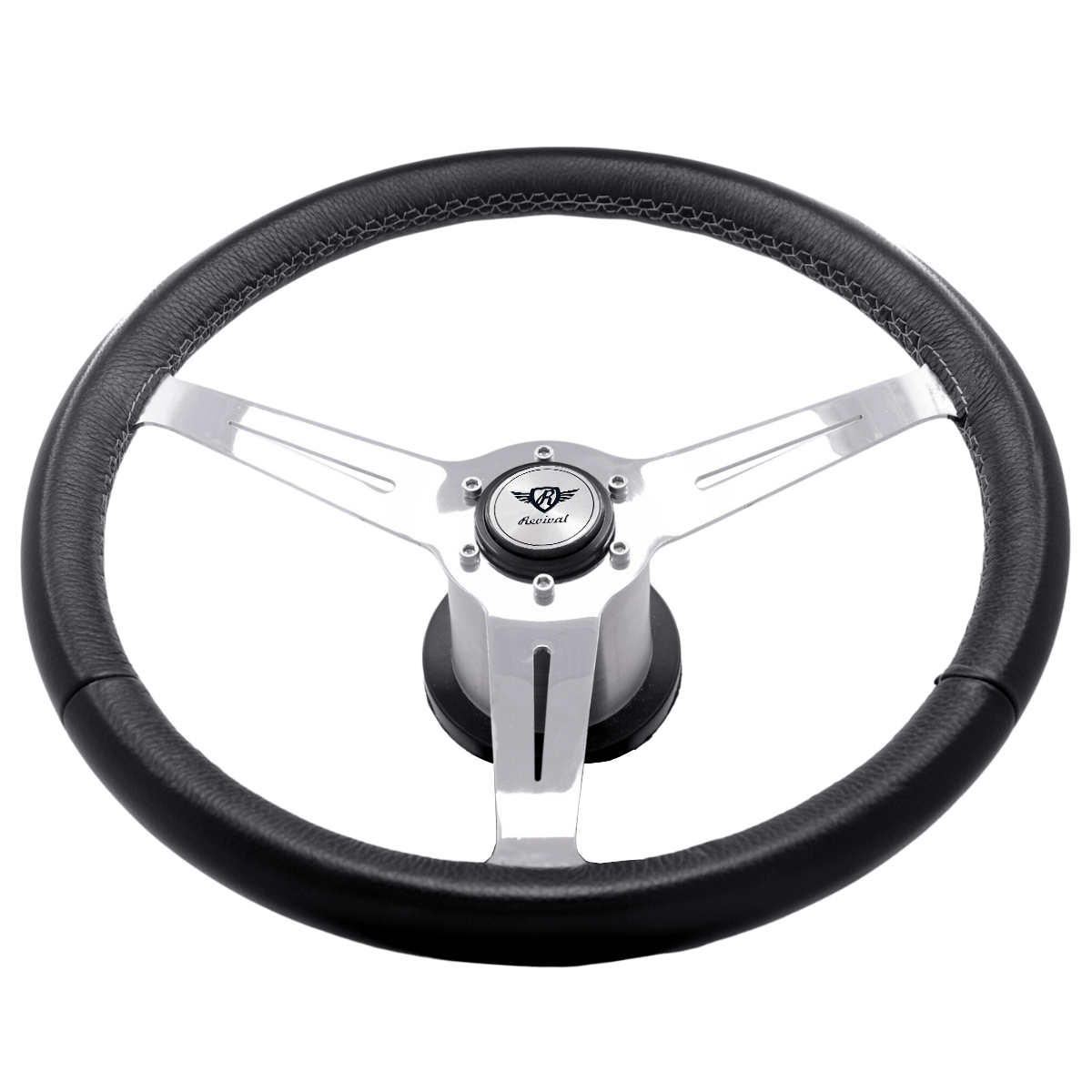 Rosseti Classic Leather Steering Wheel (Silver Logo)