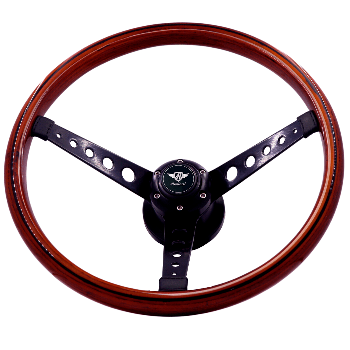 Rosseti Five Balls Madeira Black Steering Wheel (Silver Logo)