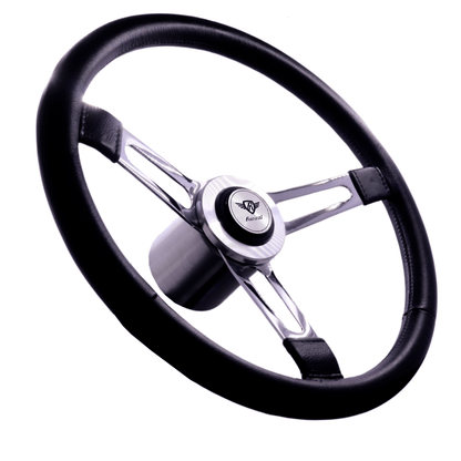 Rosseti Puma Leather Ring Steering Wheel (Silver Logo)