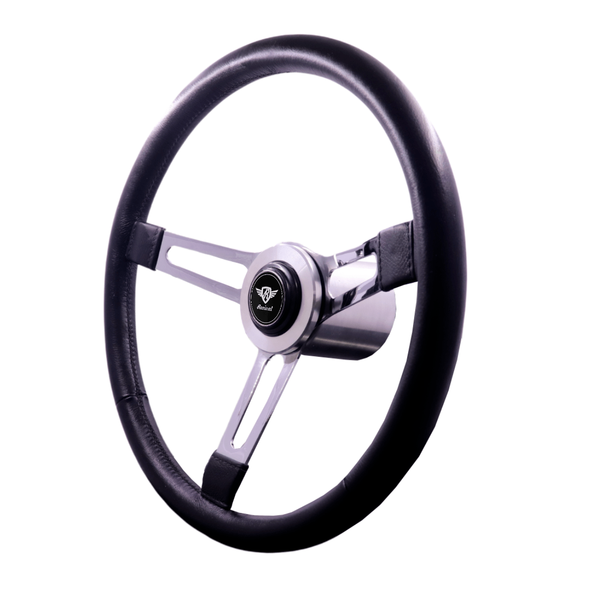 Rosseti Puma Leather Ring Steering Wheel (Silver Logo)