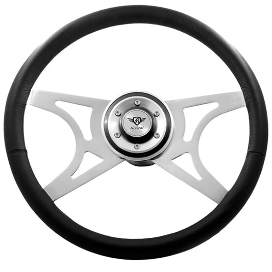 Rosseti Wega Leather steering wheel with disc (Silver Logo)