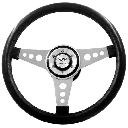 Rosseti PU steering wheel with disc (Silver Logo)