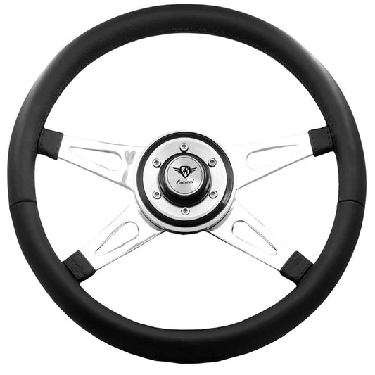 Rosseti LT Leather steering wheel with disc (Silver Logo)