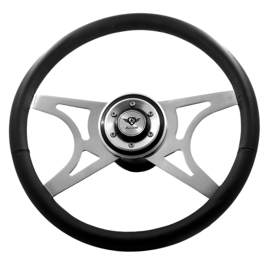 Rosseti Wega Leather steering wheel with disc (Silver Logo)