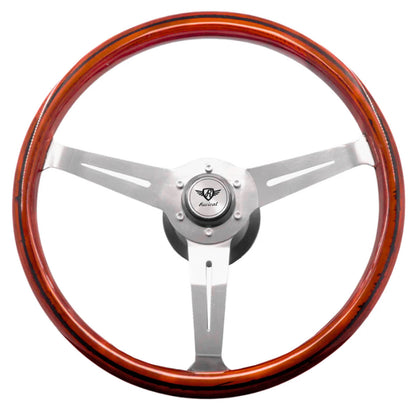 Rosseti Classic II Wood Steering Wheel (Silver Logo)