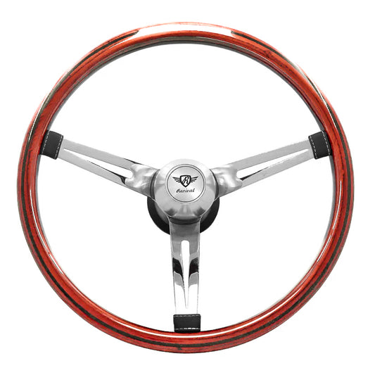 Rosseti Orion Madeira Steering Wheel (Silver Logo)