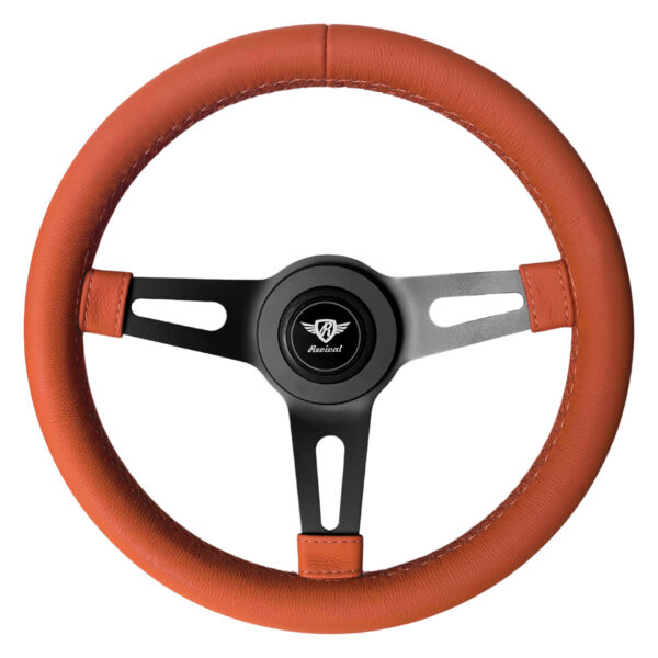 Volante Revival Classic Black Couro Caramelo - Imagem 2