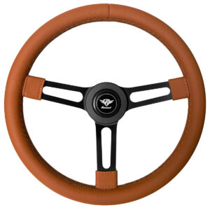 Volante Revival Puma Black Couro Caramelo