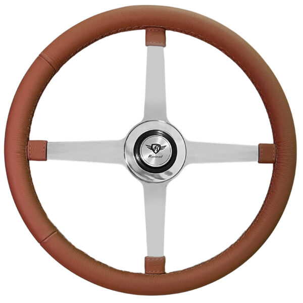 Volante Cross Road de Couro Caramelo