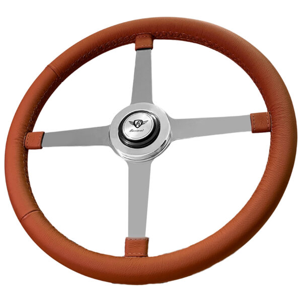 Volante Cross Road de Couro Caramelo - Imagem 3
