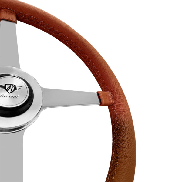 Volante Cross Road de Couro Caramelo - Imagem 4
