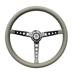Volante Five Balls de Couro Cinza
